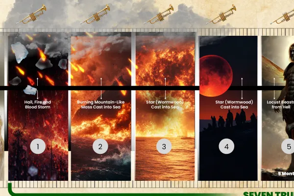 The seven trumpets, on the prophecy chart